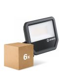Multipack 6x Ledvance Projecteur LED Aluminium Noir 69W 10000lm 100D - 840 Blanc Froid | IP66 - Symétrique