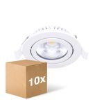 Multipack 10x Noxion LED inclinable Slim Spot Blanc 6W 550lm - 930 Blanc Chaud | Diamètre 75mm - IP54 - Meilleur rendu des couleurs 