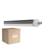 Multipack 4x Ledvance Étanche Réglette Imperméable FLEX Câblage Traversant 42W 6800lm - 840 Blanc Froid | IP66 - Équivalent 2x 58W
