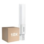 Multipack 10x Philips CorePro PL-S LED 3.5W - 840 Blanc Froid | 2-Pins - Équivalent 7W