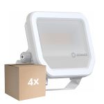 Multipack 4x Ledvance Projecteur LED Aluminium Blanc 17W 2400lm 100D - 840 Blanc Froid | IP66 - Symétrique