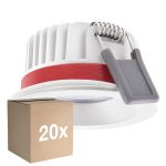 Multipack 20x Ledvance Spot LED Fire Rated Aluminium Blanc 8W 640lm 36D - 927 Blanc Très Chaud | Diamètre 68mm - IP65 - Meilleur rendu des couleurs - Dimmable