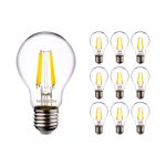 Multipack 10x Noxion Lucent LED E27 Peer Filament Helder 8.5W 1055lm - 827 Zeer Warm Wit | Dimbaar - Vervangt 75W