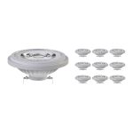 Multipack 10x Noxion Lucent LED Spot G53 AR111 7.4W 450lm 24D - 930 Warm Wit | Beste Kleurweergave - Dimbaar - Vervangt 50W