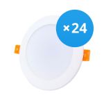 Multipack 24x Bright Choice LED Downlight 18W 1620lm 120D - 840 Koel Wit | Zaagmaat 175mm - Vervangt 2x18W