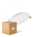 Multipack 4x Ledvance LED Downlight Slim Rond DN155 12W 1020lm 120D - 830 Warm Wit | 169mm 