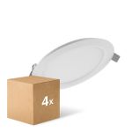 Multipack 4x Ledvance LED Downlight Slim Rond DN155 12W 1020lm 120D - 840 Koel Wit | 169mm 