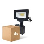 Multipack 4x Noxion LED Floodlight Beamy G3 10W 1100lm 100D - 840 Koel Wit | IP44 - Bewegings- en Lichtsensor - Symmetrisch
