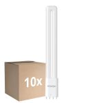 Multipack 10x Noxion Lucent PL-L LED 11.9W 1450lm - 830 Warm Wit | 4-Pin - Vervangt 24W