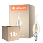Multipack 10x Ledvance Classic LED E14 Kaars Filament Helder 3.4W 470lm - 827 Zeer Warm Wit | Vervangt 40W