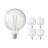 Multipack 5x Calex Smart Tuya Wifi E27 Globe Filament 7.5W 1055lm - 818-830 Afstembaar Wit | Dimbaar - Vervangt 75W 