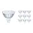 Multipack 10x Philips Corepro LED Spot GU5.3 MR16 4.4W 345lm 36D - 827 Zeer Warm Wit | Vervangt 35W