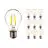 Multipack 10x Noxion Lucent LED E27 Peer Filament Helder 8.5W 1055lm - 827 Zeer Warm Wit | Dimbaar - Vervangt 75W