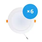 Multipack 6x Bright Choice LED Downlight 18W 1620lm 120D - 840 Koel Wit | Zaagmaat 175mm - Vervangt 2x18W