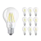 Multipack 10x Ledvance Classic LED E27 Peer Filament Helder 4W 470lm - 827 Zeer Warm Wit | Vervangt 40W