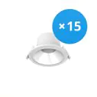 Multipack 15x Noxion LED Downlight Apollo 9W 1100lm 60D - 830 Warm Wit | 145mm - Zaagmaat 120mm - UGR 