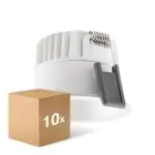 Multipack 10x Ledvance LED Spot Donkerlight Aluminium Wit 8W 680lm 36D - 930 Warm Wit | Zaagmaat 68mm - IP44 - Beste Kleurweergave - Dimbaar