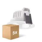 Multipack 5x Ledvance LED Spot Adjust Aluminium Wit 8W 680lm 36D - 930 Warm Wit | Zaagmaat 68mm - IP20 - Beste Kleurweergave - Dimbaar