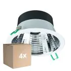 Multipack 4x Philips LED Downlight Coreline DN142B Aluminium Wit 11W 1200lm 60D - 830 Warm Wit | Zaagmaat 155mm - IP20 - UGR