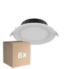 Multipack 6x Noxion LED Downlight Hera Plat Inbouw Wit 15W 1500lm 80D - 827-830-840 CCT | 168mm - Zaagmaat 144mm