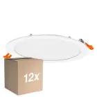 Multipack 12x Osram LED Downlight Recess Slim Wit 22W 2000lm 110D - 840 Koel Wit| Zaagmaat 200mm - IP20
